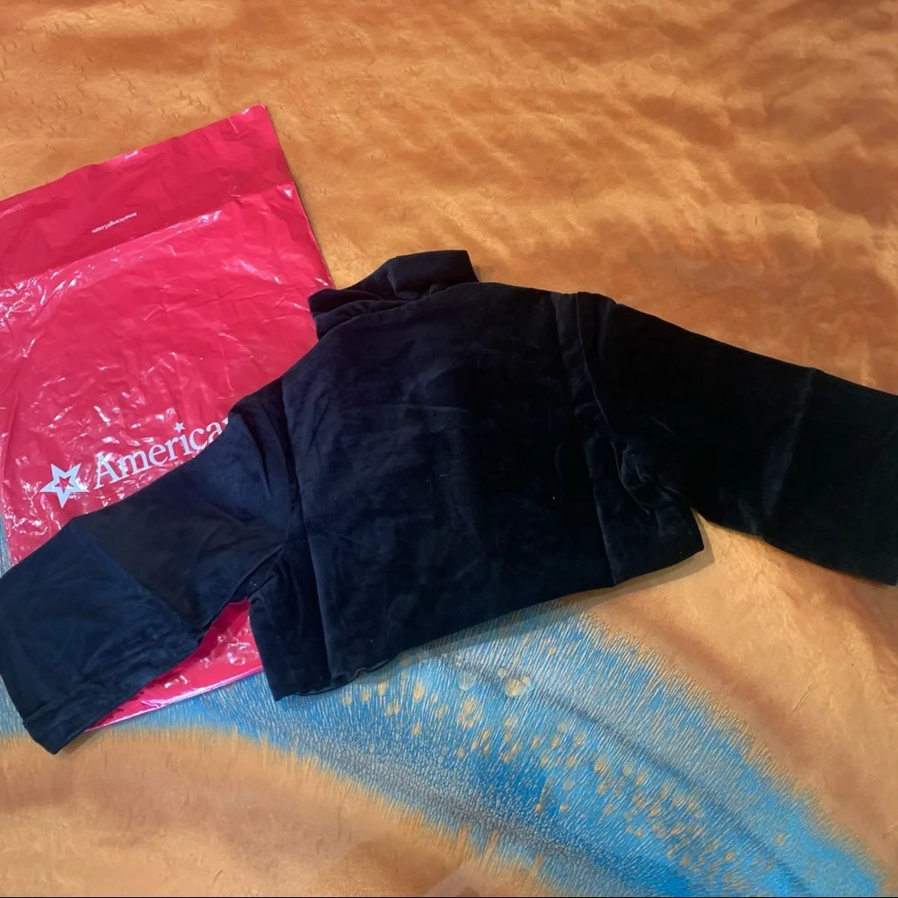NWT American Girl Velvet ruffle shrug Jacket Size 6